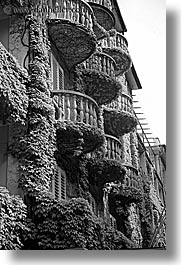 black and white, bled, europe, grand, hotel toplice, hotels, ivy, slovenia, toplice, vertical, photograph