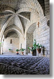 ainsa, archways, cloiseters, europe, spain, structures, vertical, photograph
