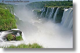 argentina, double, edge, falls, horizontal, iguazu, latin america, slow exposure, water, waterfalls, photograph