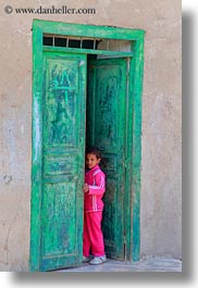 africa, al kab, childrens, doorways, egypt, green, vertical, villages, photograph