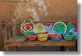africa, al kab, colorful, egypt, horizontal, plates, straws, villages, photograph