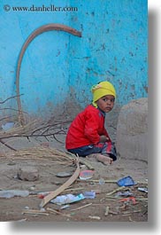 africa, al kab, blues, boys, egypt, toddlers, vertical, villages, walls, photograph