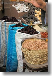 africa, aswan, baskets, dried, egypt, fruits, spices, vertical, photograph
