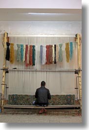 africa, boys, cairo, carpet, carpet shop, egypt, vertical, weaving, photograph
