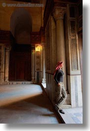 africa, barquk mosque, cairo, clothes, egypt, glow, keffiyeh, lights, mosques, muslim, people, religious, scarves, vertical, victoria, womens, photograph