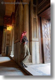africa, barquk mosque, cairo, clothes, egypt, glow, keffiyeh, lights, mosques, muslim, people, religious, scarves, vertical, victoria, womens, photograph