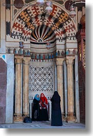 africa, cairo, egypt, girls, kalawoun mosque, mosques, muslim, people, religious, taking, vertical, womens, photograph