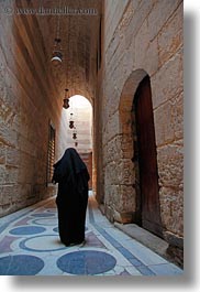 africa, archways, cairo, egypt, glow, hallway, kalawoun mosque, lights, long, mosques, muslim, people, religious, vertical, womens, photograph