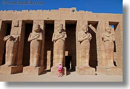 africa, egypt, girls, horizontal, karnak temple, luxor, pillars, pink, photograph