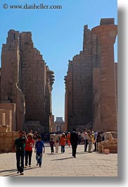 africa, egypt, entrance, karnak temple, luxor, vertical, walking, photograph