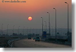 africa, egypt, highways, horizontal, luxor, scenics, sunsets, photograph