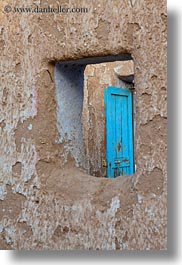 africa, blues, doors, egypt, holes, nubian village, vertical, photograph