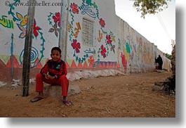 africa, childrens, egypt, horizontal, nubian village, paintings, photograph