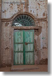 africa, doors, egypt, green, nubian village, vertical, photograph