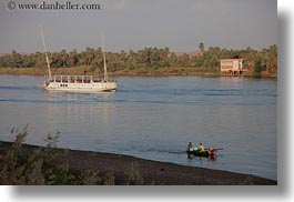 africa, boats, egypt, ferry, horizontal, rivers, rowboats, photograph