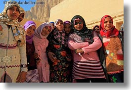 africa, arab, egypt, girls, horizontal, temple queen hatshepsut, photograph