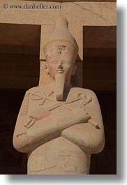 africa, egypt, statues, temple queen hatshepsut, vertical, photograph