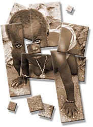 africa, babies, montage, tiles, vertical, photograph