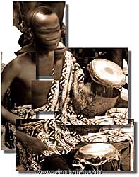 africa, drumbeat, montage, vertical, photograph