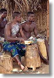 africa, drumming, togo, tribes, vertical, west africa, photograph
