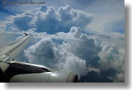 aerial clouds, airplane, asia, bhutan, clouds, horizontal, wings, photograph
