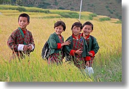 asia, asian, bhutan, boys, childrens, clothes, costumes, emotions, girls, horizontal, lobeysa, people, smiles, style, photograph