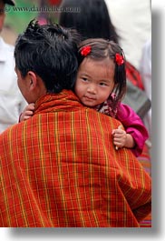 asia, asian, bhutan, daughter, fathers, girls, people, vertical, wangduephodrang dzong, photograph