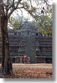 angkor thom, asia, cambodia, palace gate, phimeanakas, vertical, photograph