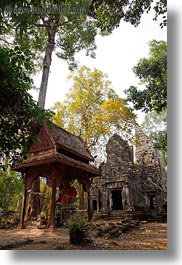 angkor thom, asia, cambodia, pilalay, preah, preah palilay, temples, vertical, photograph