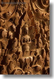 angkor wat, asia, bas reliefs, cambodia, figures, praying, vertical, photograph