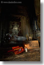 angkor wat, asia, buddhas, cambodia, reclining, vertical, photograph