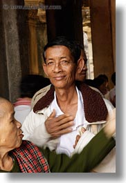 angkor wat, asia, cambodia, happy, men, people, vertical, photograph