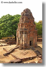 asia, bakong, bricks, cambodia, small, temples, vertical, photograph