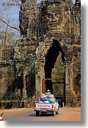 asia, cambodia, gates, south, south gate, vertical, photograph