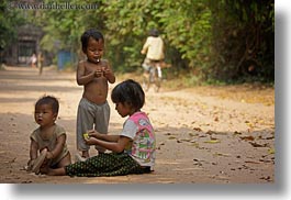 asia, babies, cambodia, childrens, dirt, horizontal, people, playing, photograph