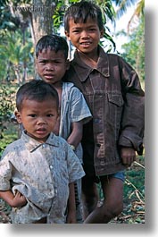asia, boys, cambodia, people, threes, vertical, photograph