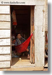 asia, cambodia, hammock, people, red, vertical, womens, photograph