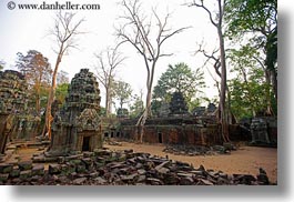 architectural ruins, asia, cambodia, horizontal, ta promh, temples, views, wide, photograph