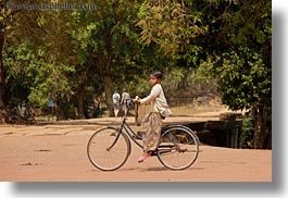 asia, bicycles, big, cambodia, girls, horizontal, transportation, photograph