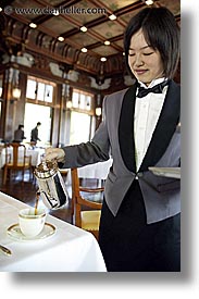 asia, coffee, dining room, fujiya hotel, hakone, japan, serving, vertical, photograph