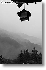 asia, black and white, fujiya, hakone, japan, landscapes, lanterns, vertical, photograph