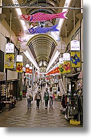 asia, city scenes, japan, kyoto, pedestrial, shopping, vertical, photograph