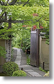 asia, covered, gardens, green, japan, koto in, kyoto, paths, vertical, photograph