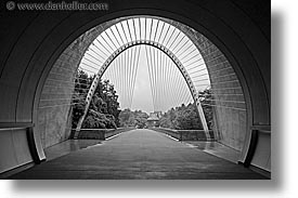 asia, black and white, horizontal, interiors, japan, kyoto, miho museum, tunnel, photograph