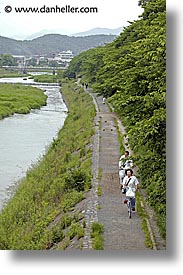 asia, japan, kyoto, paths, rivers, vertical, photograph