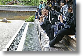 asia, for, horizontal, japan, kyoto, posing, ryoanji temple, photograph