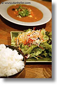 asia, foods, japan, rice, salad, soup, vertical, photograph