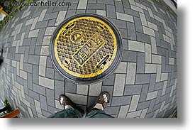 asia, fisheye lens, hakone, horizontal, japan, manhole covers, manholes, photograph
