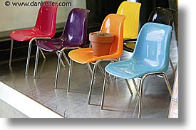 asia, chairs, horizontal, japan, plastic, photograph