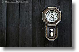 asia, clocks, horizontal, japan, woods, photograph